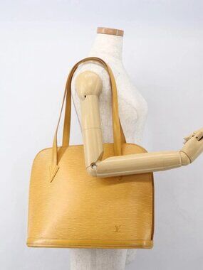 LOUIS VUITTON Epi Lussac Shoulder Bag Yellow M52289 LV Auth 164402